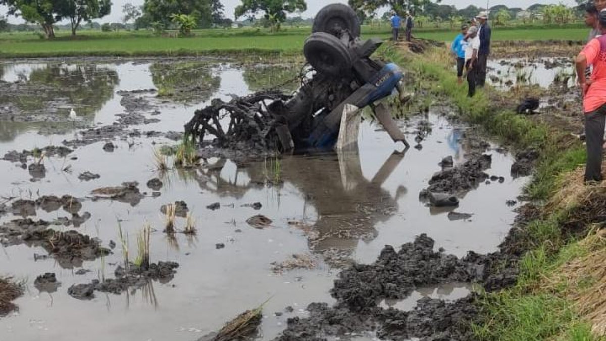 El accidente ocurrió  a las 10:00 de este jueves 2 de febrero de 2023.