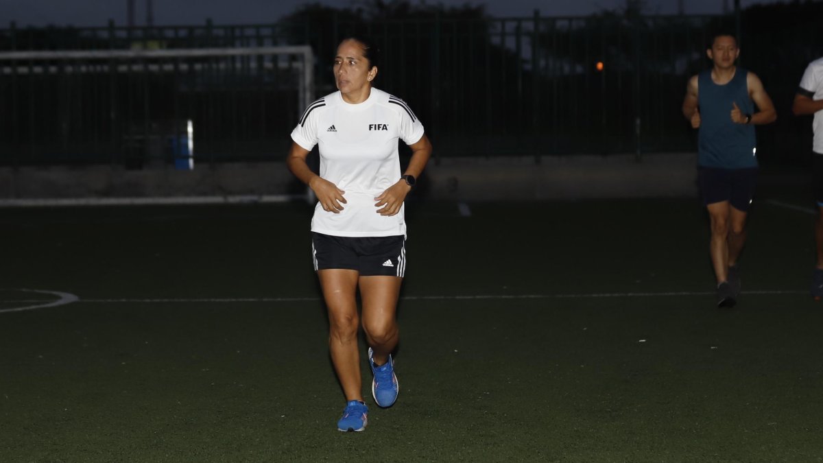 Susana en pleno entrenamiento, es su estilo de vida que lleva durante 16 años.