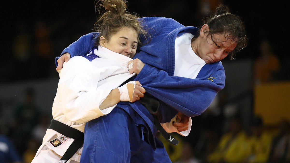 Estefanía García en uno de los combates de los Juegos Panamericanos de Toronto, donde consiguió la histórica medalla de oro en su división.