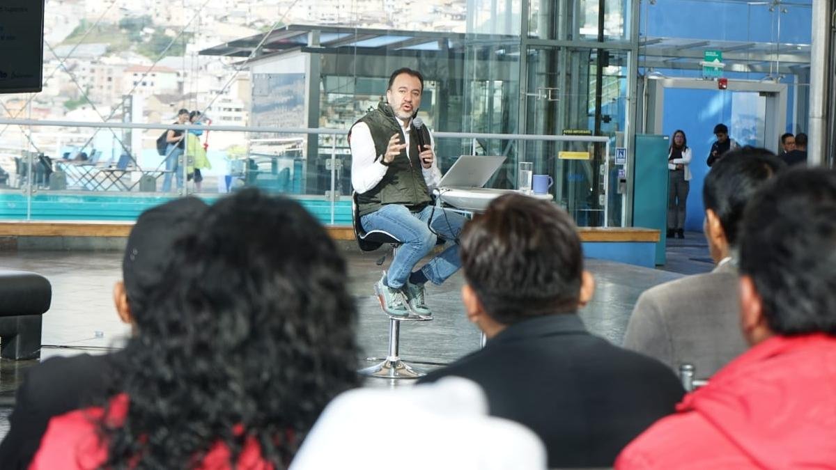 Pabel Muñoz, alcalde de Quito, dio su primer informe desde el Parque Museo del Agua