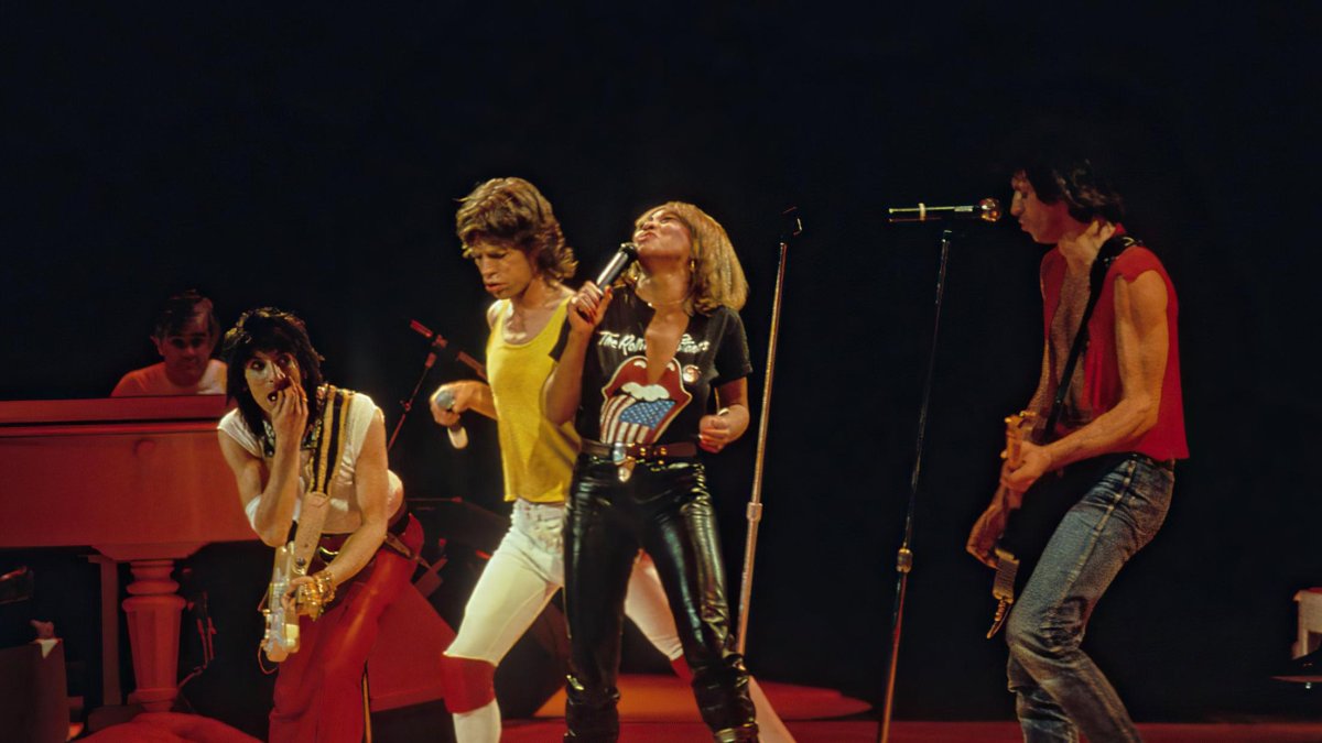 Tina Turner (c), en 1981 junto a The Rolling Stones. La 'reina del rock' falleció este 24 de mayo de 2023.