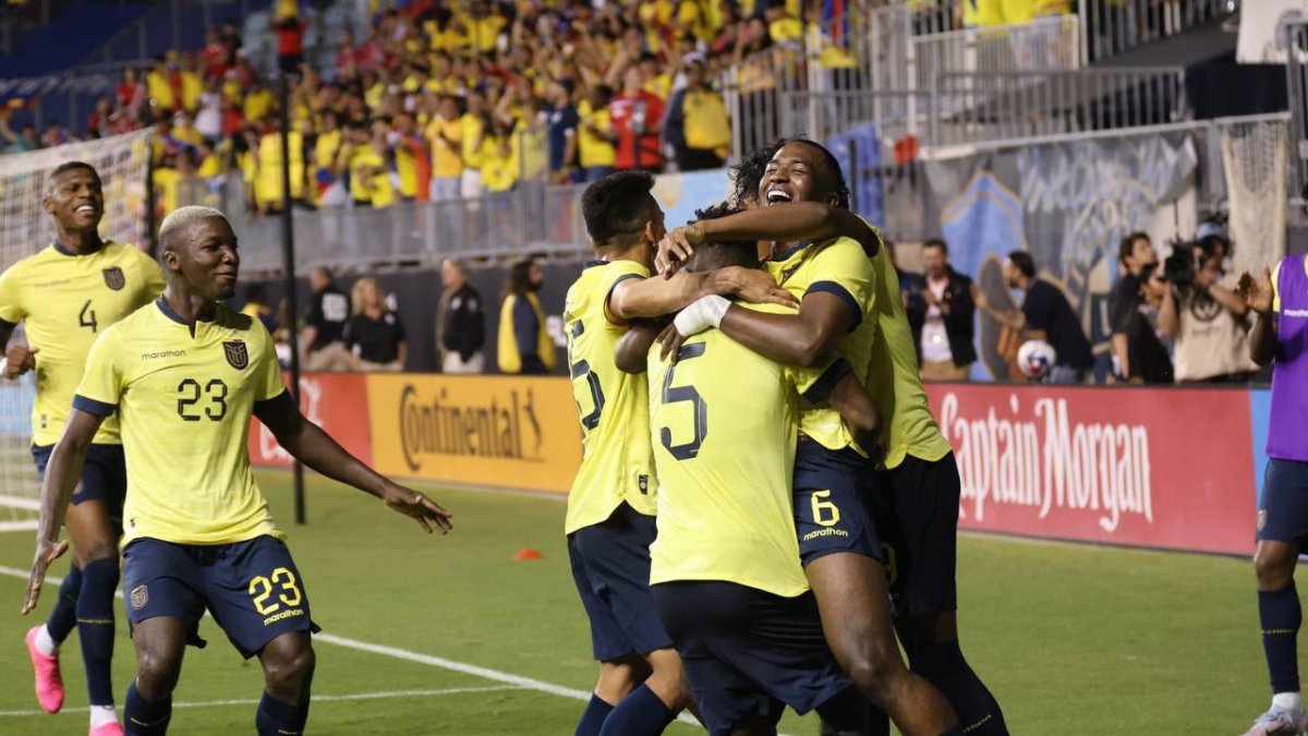 Toda la alegría de Ecuador en la victoria ante Costa Rica.