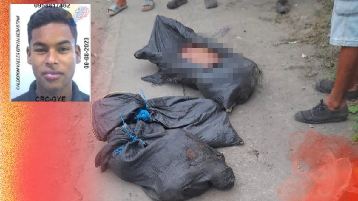 Los restos del joven de 19 años estaba metido en tres sacos de yute de color negro.