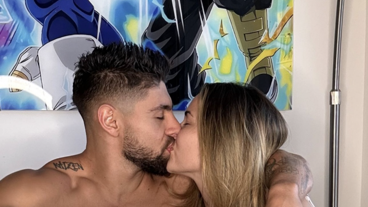 La romántica foto que publicó la pareja.