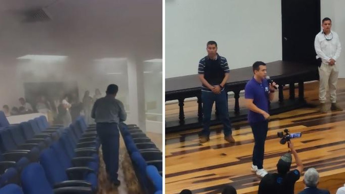 Los estudiantes tuvieron que ser evacuados del lugar mientras se atendía la emergencia.