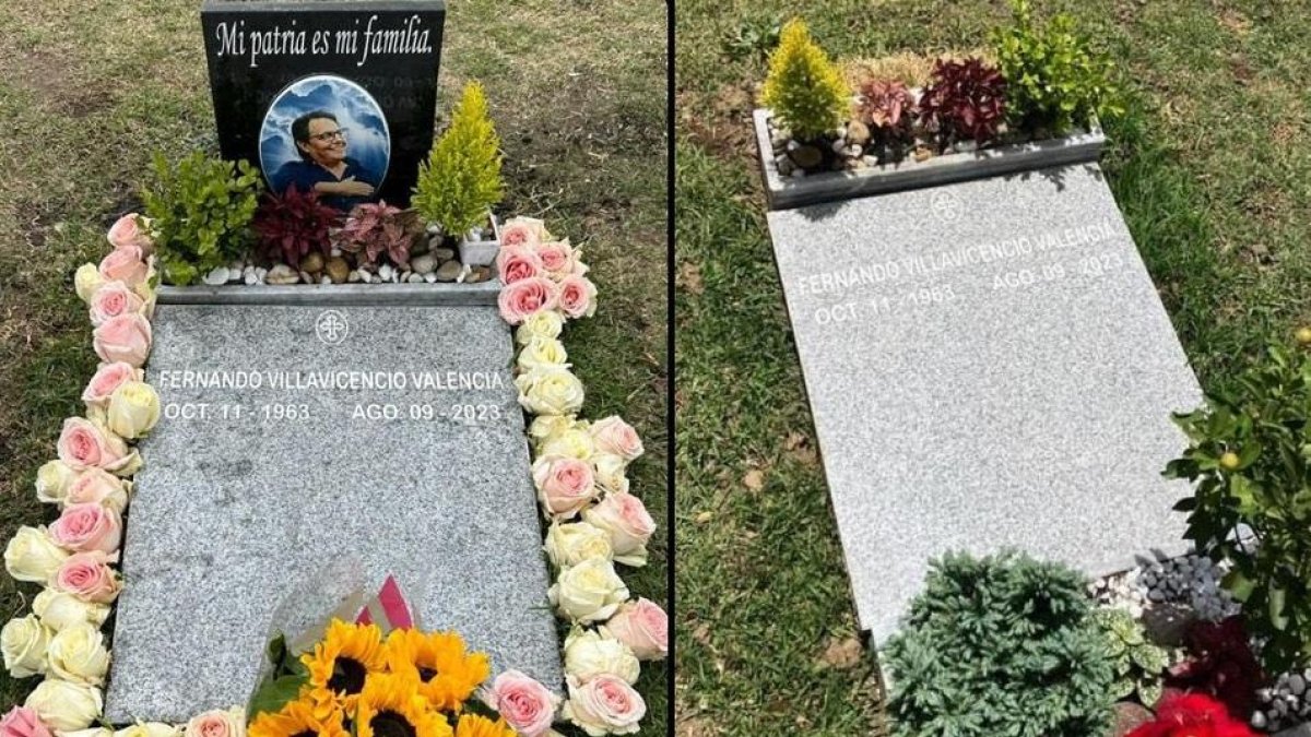 Cuestionamiento. Familiares del excandidato presidencial denunciaron el retiro de una placa colocada en su tumba