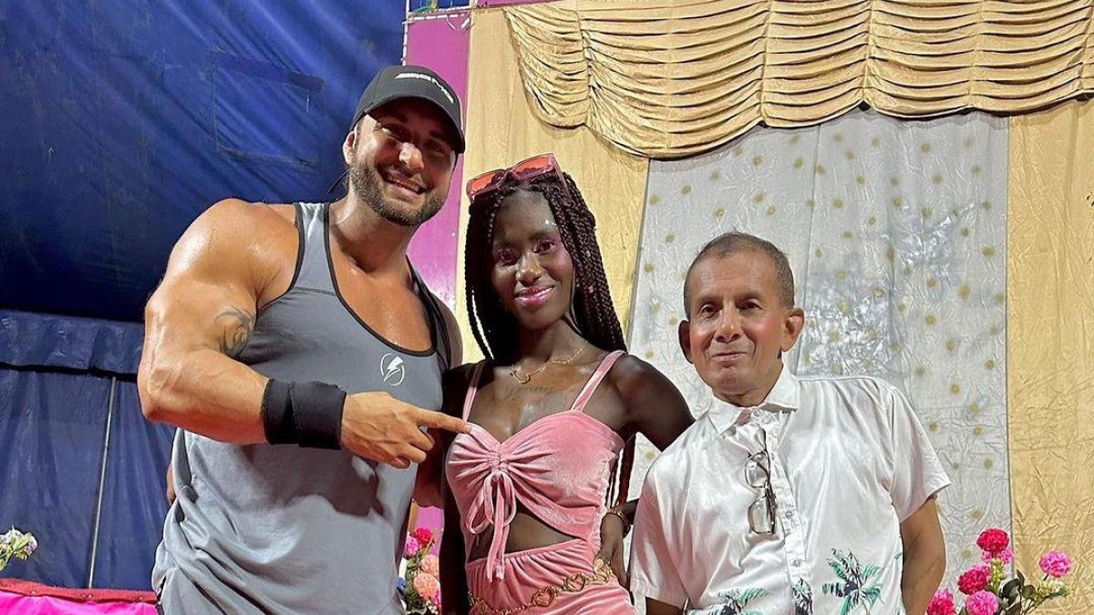 De izquierda a derecha: Edder Calderón, Johanna y Don Harry.