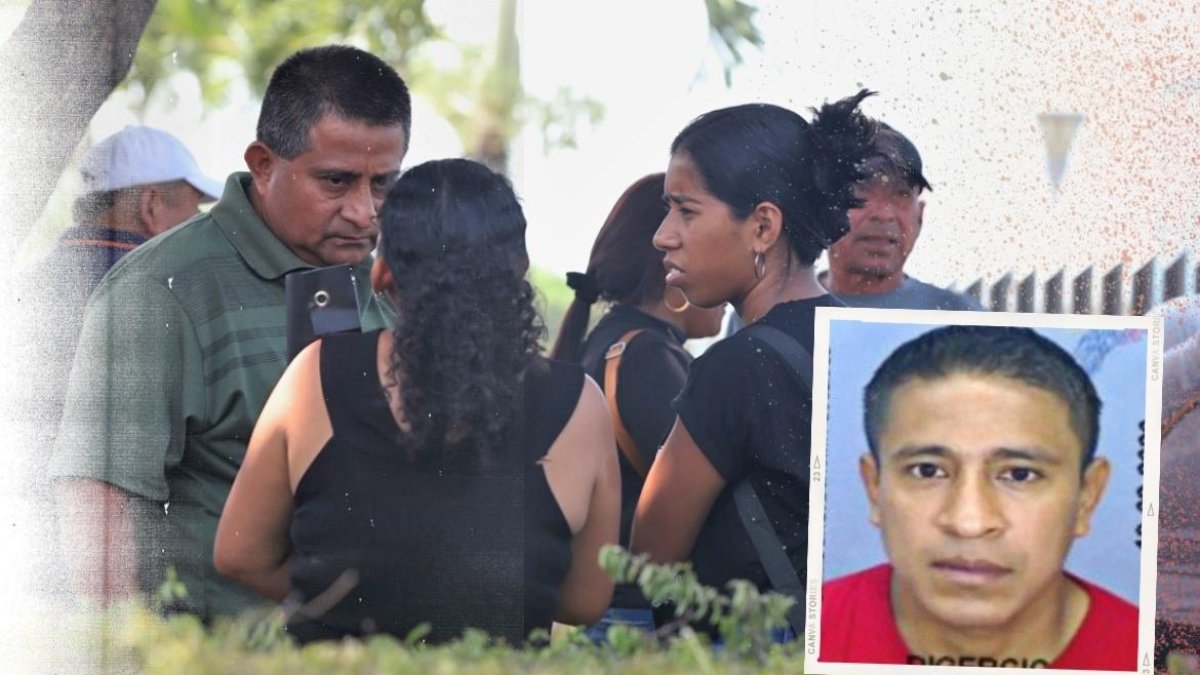 Santa Tumbaco (de espalda) llegó al Laboratorio de Criminalística  para retirar los restos de su cónyuge Jhonny Quimís Baque, de 41 años.