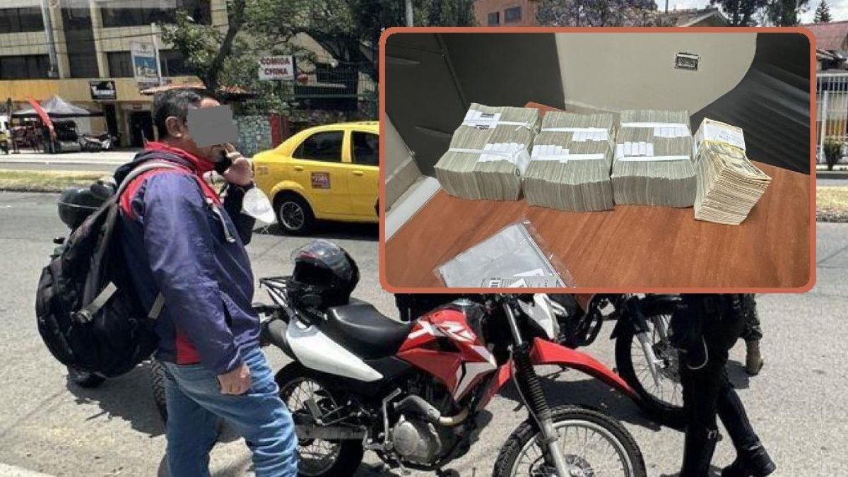 El sujeto fue detenido cuando se movilizaba en su motocicleta.