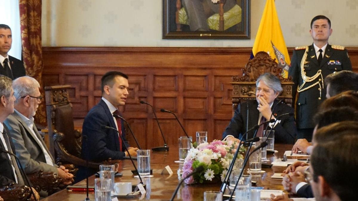 El presidente Guillermo Lasso se reunió con Daniel Noboa.