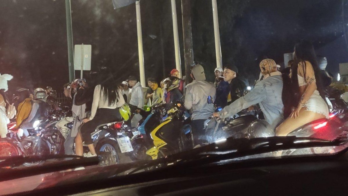 Archivo. Edición previa de la rodada del terror, realizada en el centro de Guayaquil.