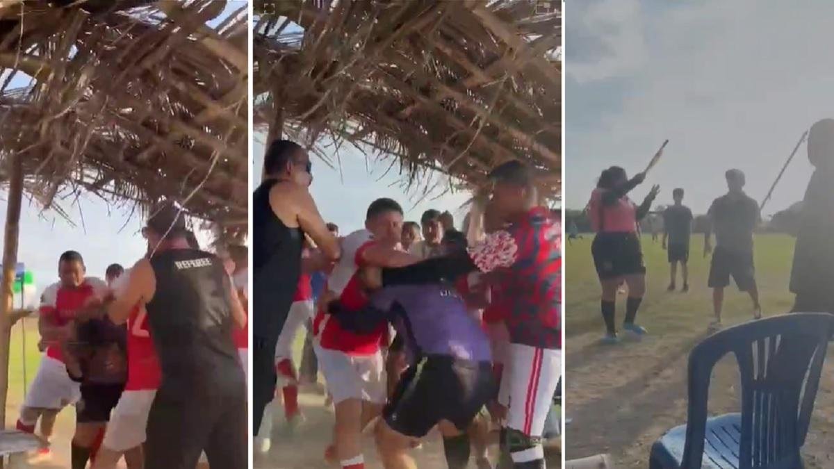 El ataque a los árbitros quedó registrado en un video aficionado.