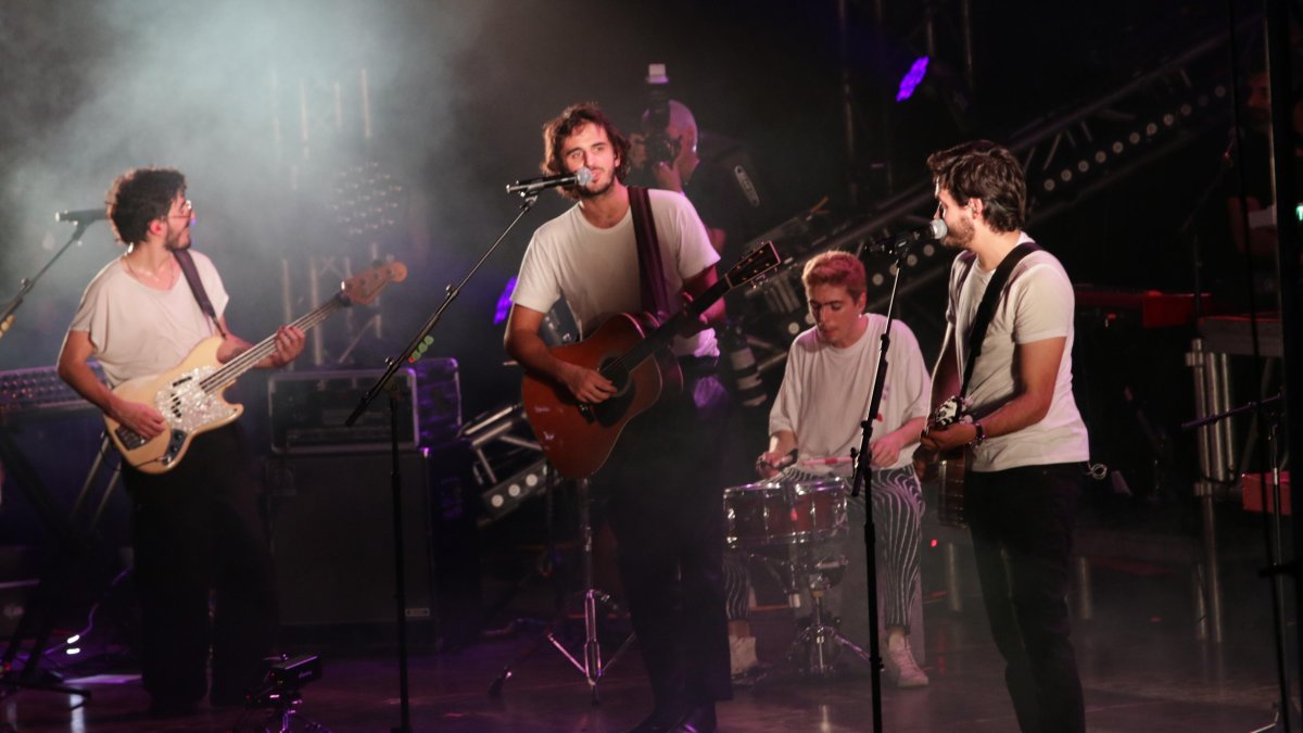 La agrupación durante el concierto en Guayaquil.