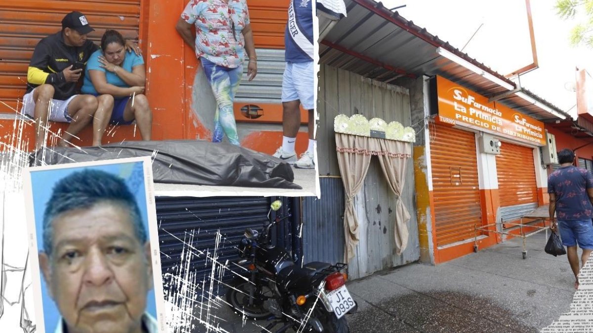 Los restos de Jaime Vélez Larrosa fueron velados en su domicilio en la parroquía Pascuales.