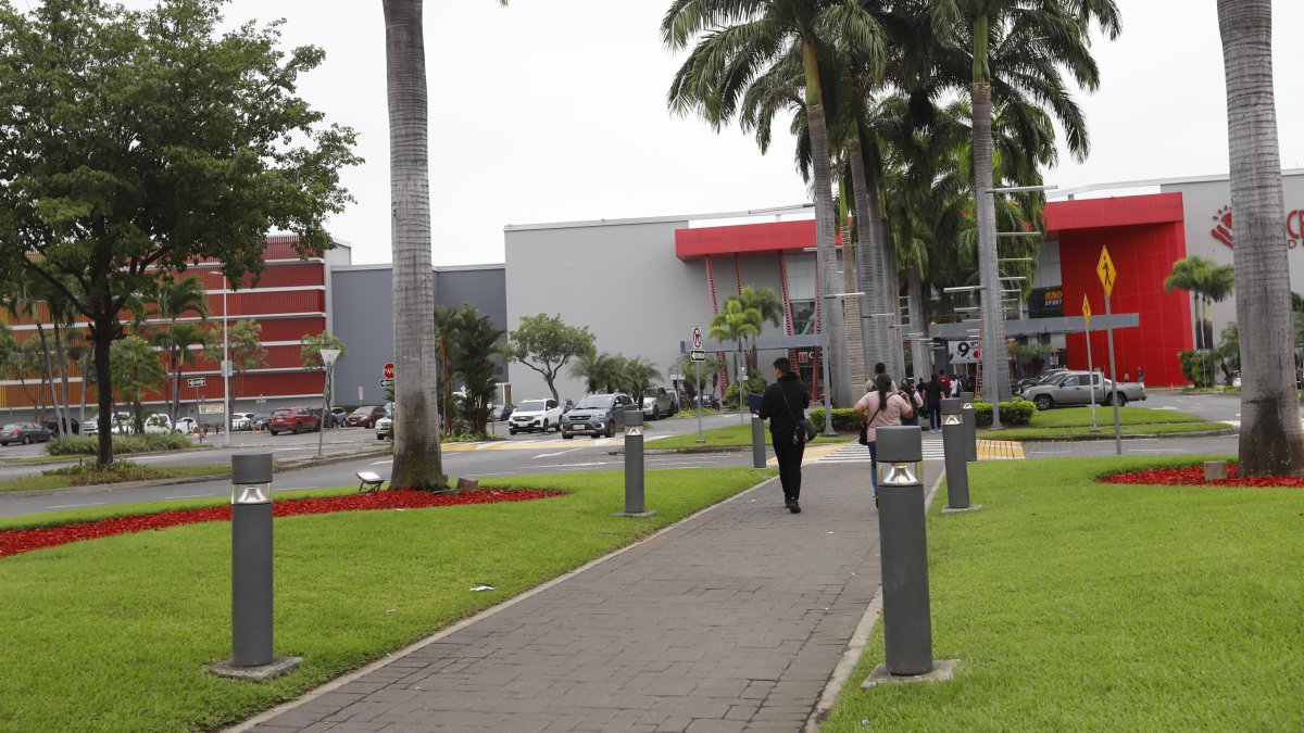 Para robar, los sujetos rompieron las vitrinas de los locales con combos y otras herramientas.