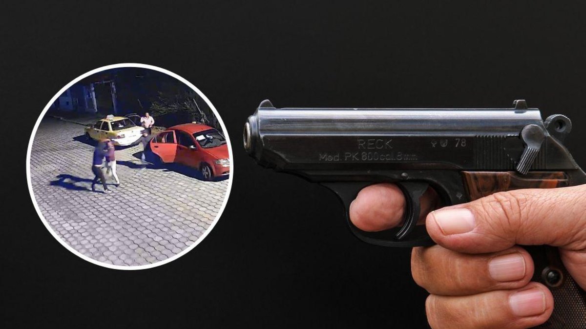 El conductor del taxi se enfrentó a uno de los delincuentes.