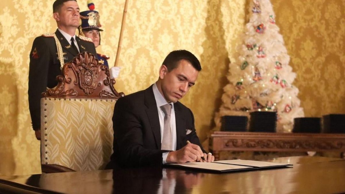 El primer mandatario Daniel Noboa.