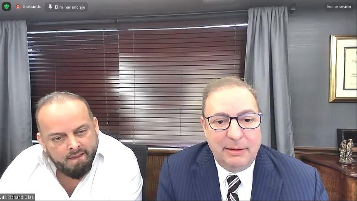 Xavier Jordán y Richard Díaz, rueda de prensa vía Zoom.