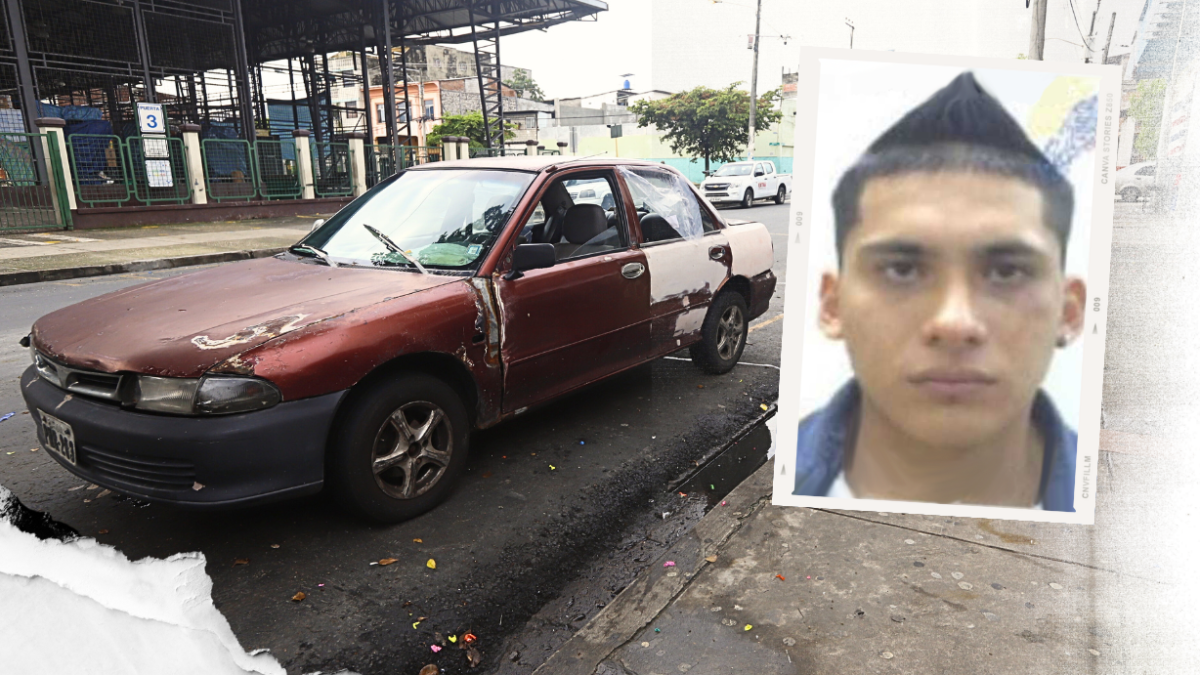 Las ventanas de un carro estacionado cerca de donde estaba López quedaron dañadas.