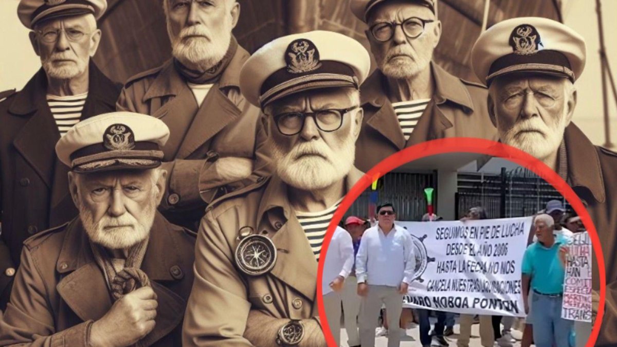 Imagen referencial creada con IA. Imagen pequeña pertenece a una de las protestas de los involucrados del caso.