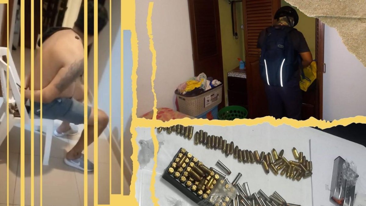 Parte de las evidencias halladas a los dos detenidos en una casa de Samborondón. José Cavagnaro tenía antecedentes.