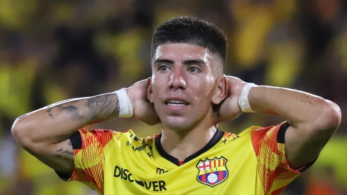 La cara de Braian Oyola lo dice todo, el empate deja mal parado a Barcelona