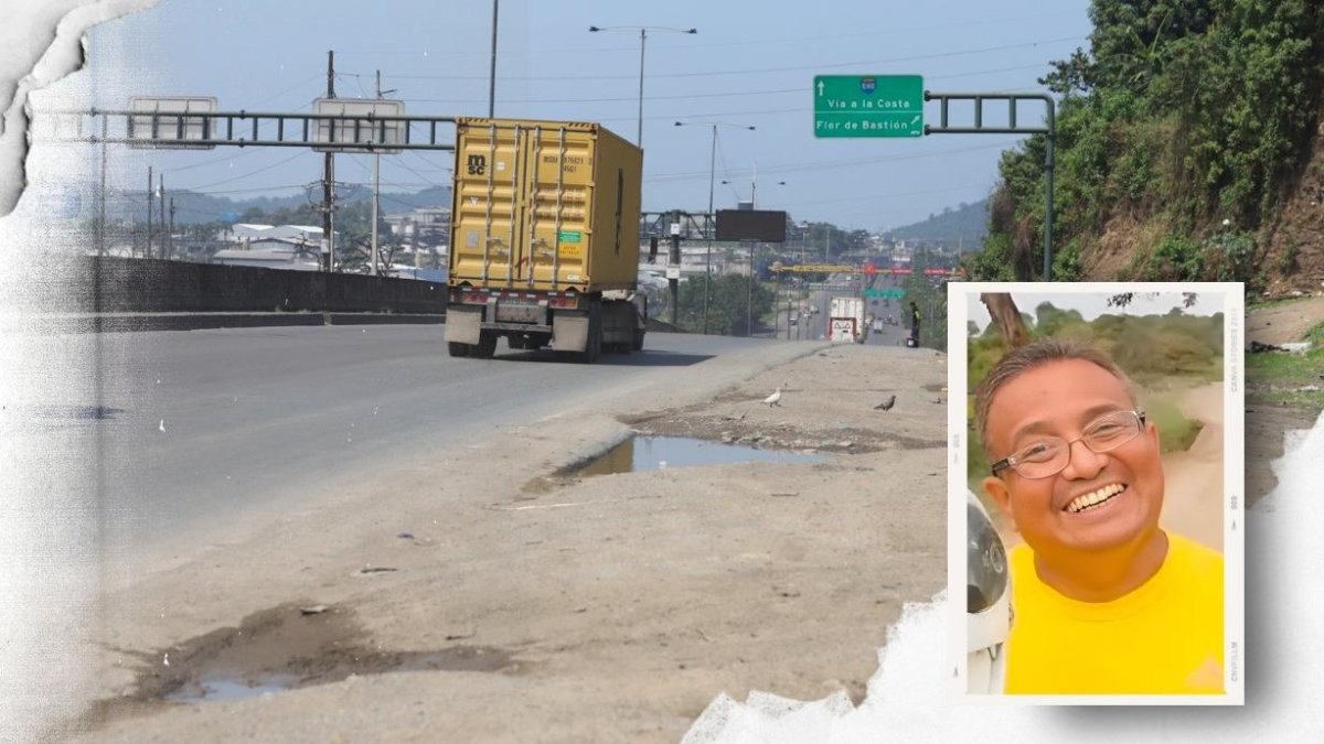 Marcos Elías León Maruri fue hallado sin vida en este lugar, en la vía Perimetral.