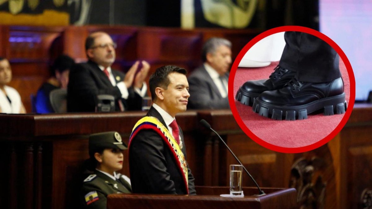 Daniel Noboa se ha vuelto viral por los zapatos utilizados