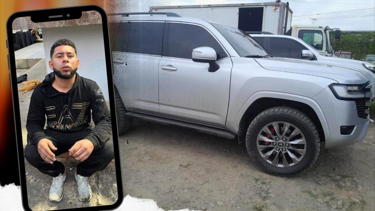 Los carros que se encontraron en la narcofiesta de alias Boris.
