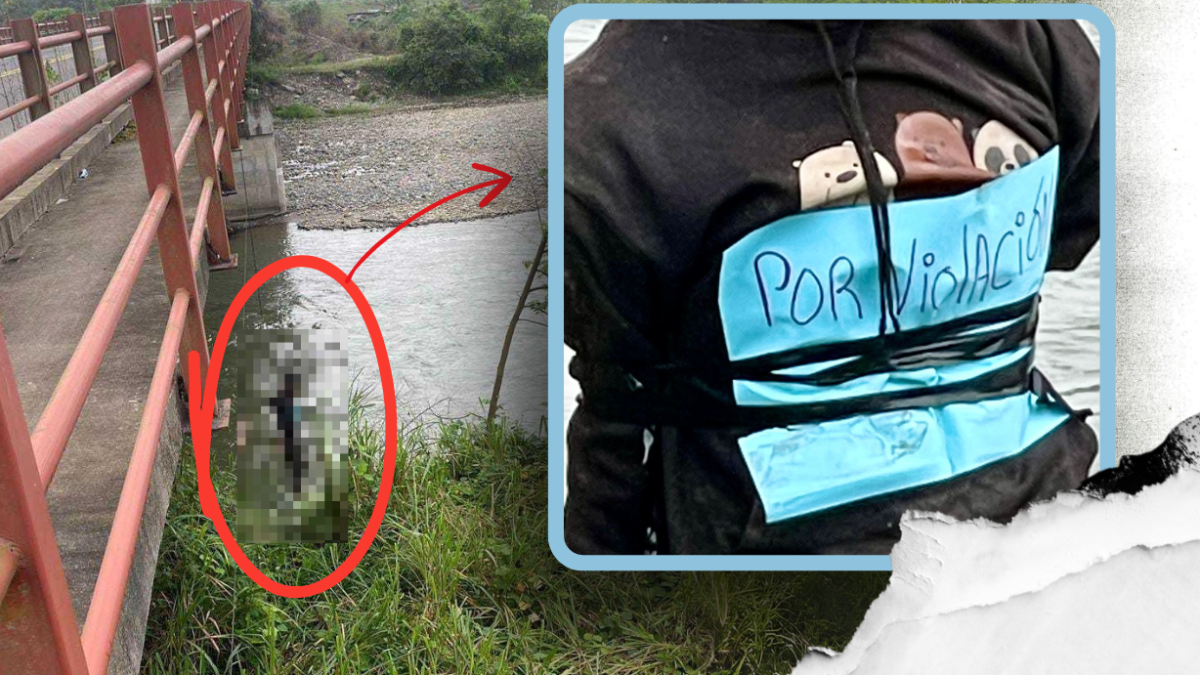 El cartel que le dejaron a la víctima, quien en horas de la tarde fue identificado como Walter Alejandro Campos Pincay.