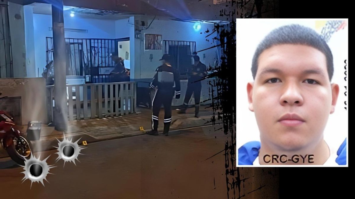 Fernando Castillo Bazurto fue baleado la noche del lunes. Policía recabó indicios en el lugar.