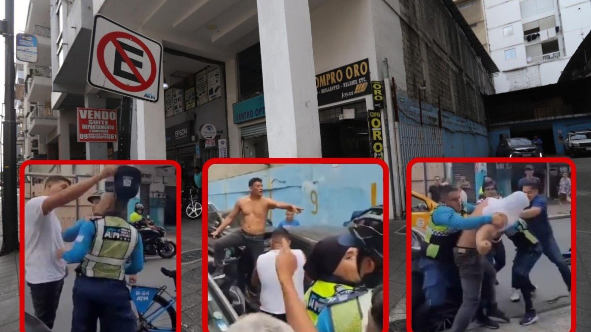 Secuencia de la pelea entre un ciudadano y agentes de la ATM.