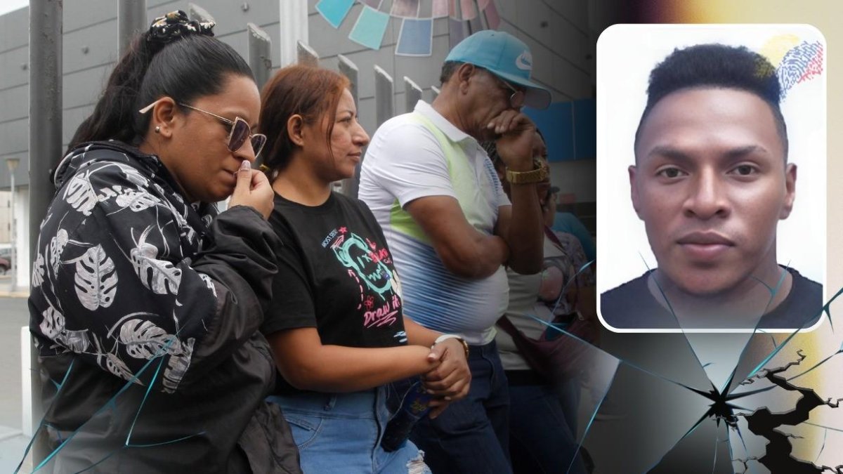Familiares de Franklin Chilán Morán  acudieron a  la morgue para retirar su cuerpo.