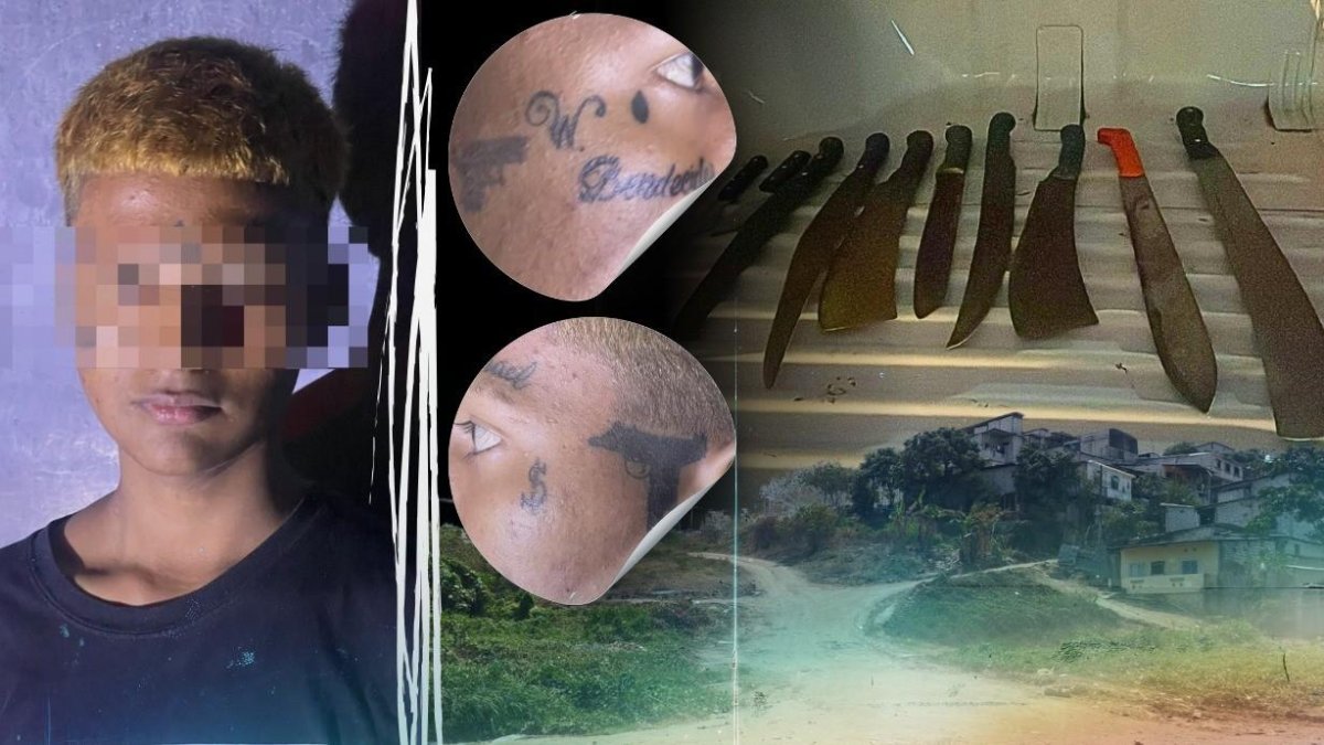 La frialdad de su mirada llama la atención en este menor implicado en actos violentos.