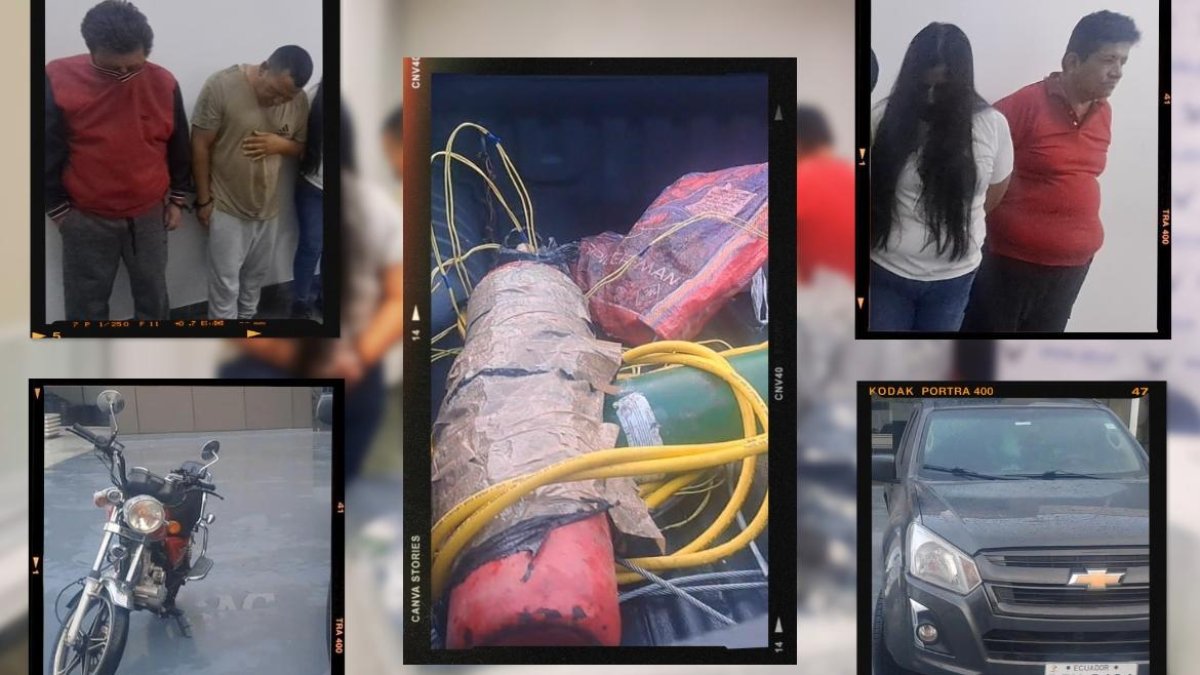 Cuatro sospechosos fueron detenidos luego del robo a un cajero automático en el sector Llano Grande, de Calderón, al norte de Quito.