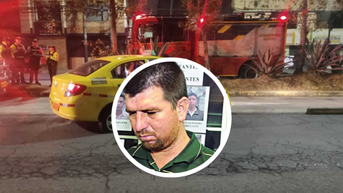 En este taxi se movilizaba Julio David Mendoza López, quien fue acribillado junto a otras tres personas.