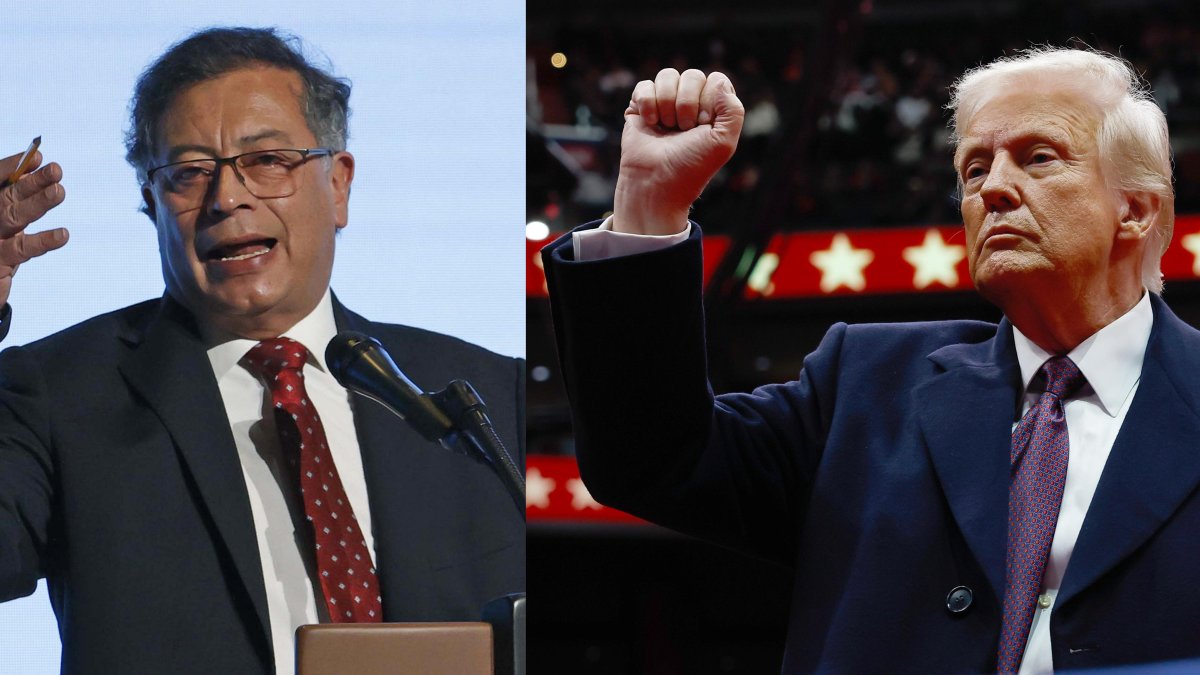 Gustavo Petro, presidente de Colombia y Donald Trump, presidente de EE. UU.