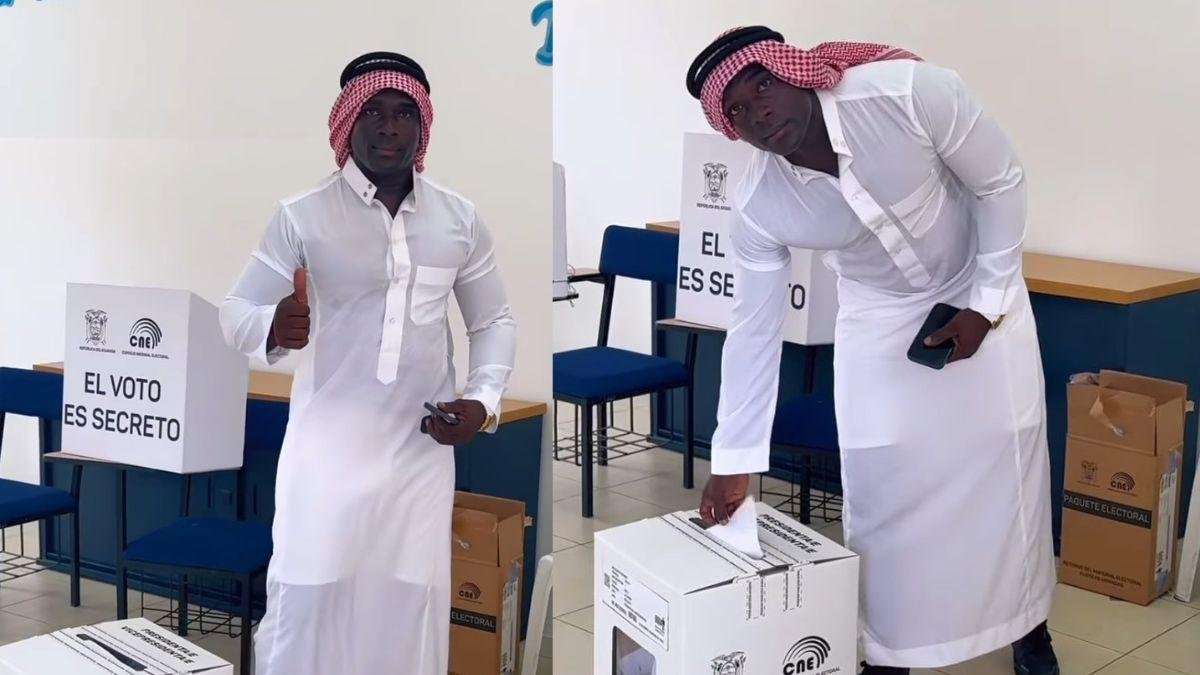 Segundo Castillo el jeque de Barcelona SC así fue a sufragar.