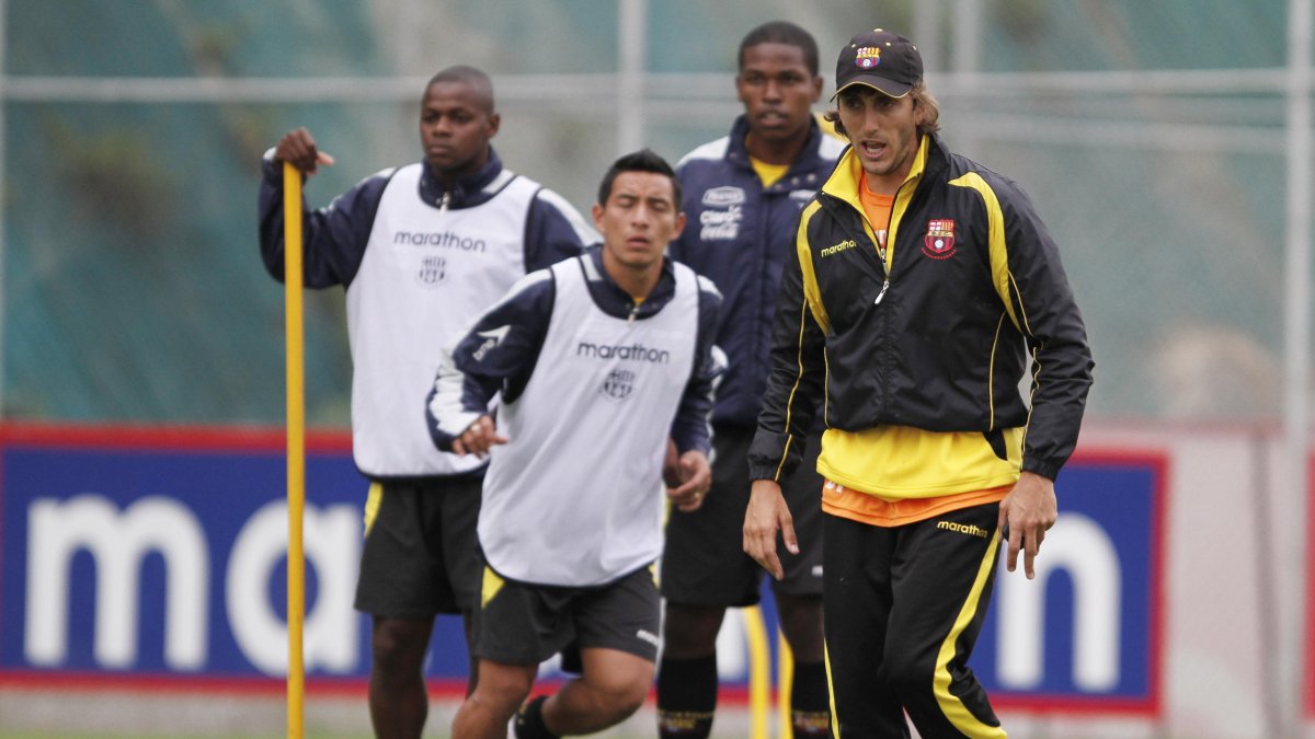 Luis Zubeldía en su paso por Barcelona SC en la temporada 2011-2012.