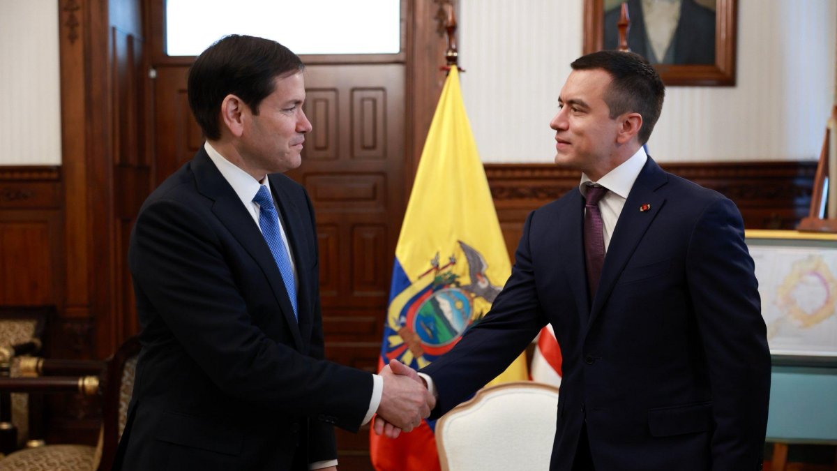El presidente Daniel Noboa tuvo una reunión con Marco Rubio.