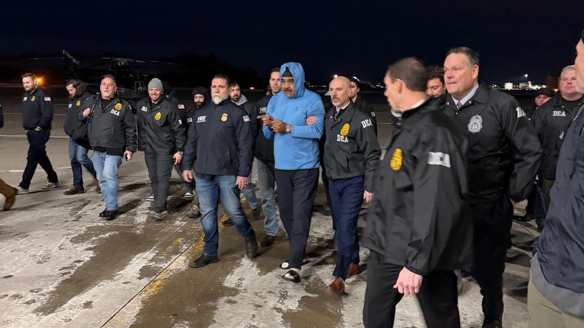 Nicolás Maduro arribó a Estados Unidos tras ser detenido en Caracas.