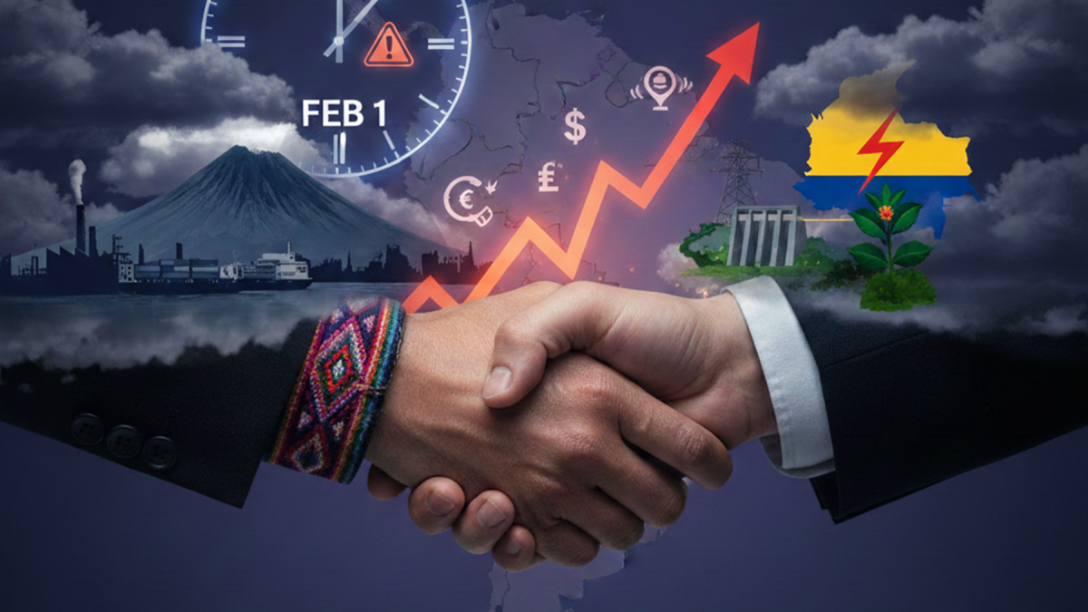 Ecuador y Colombia empezaron el 2026 con una crisis diplomática tras imposición de Noboa de un arancel del 30 % a productos colombianos.