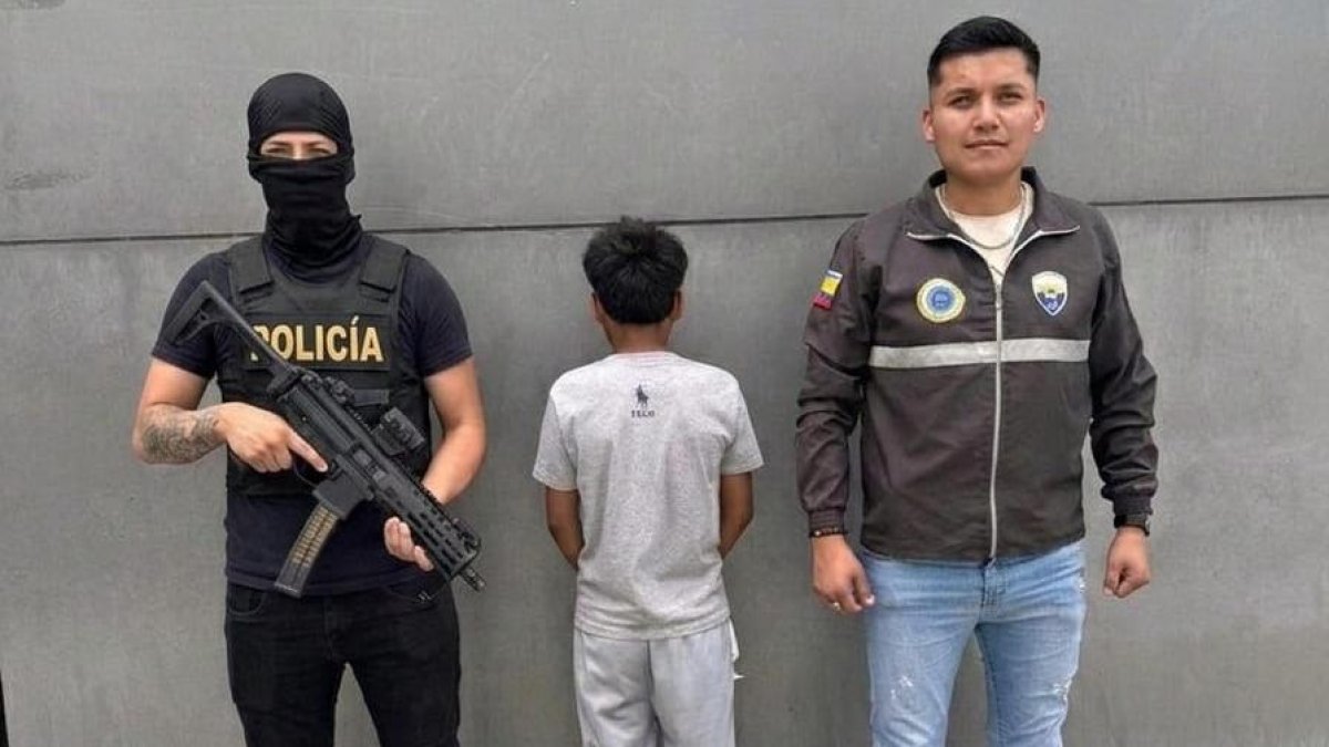 Un menor de 12 años fue señalado por la Policía Nacional por el presunto delito de extorsión en Manta