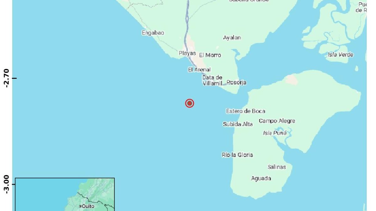 Temblor de 4.1 se registra cerca de Playas y es se