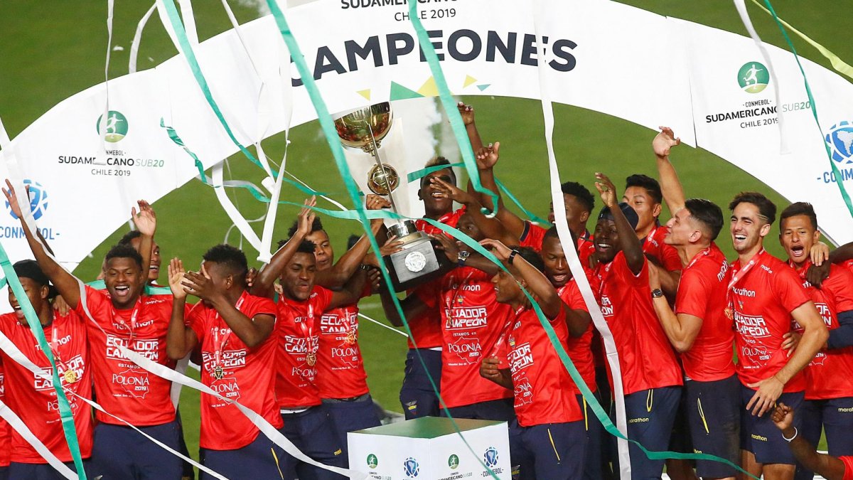 La Mini-Tri, cuando se coronó campeona del Sudamericano en febrero de 2019.