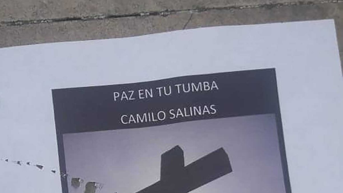 El mensaje impreso fue dirigido para el gobernador Camilo Salinas.