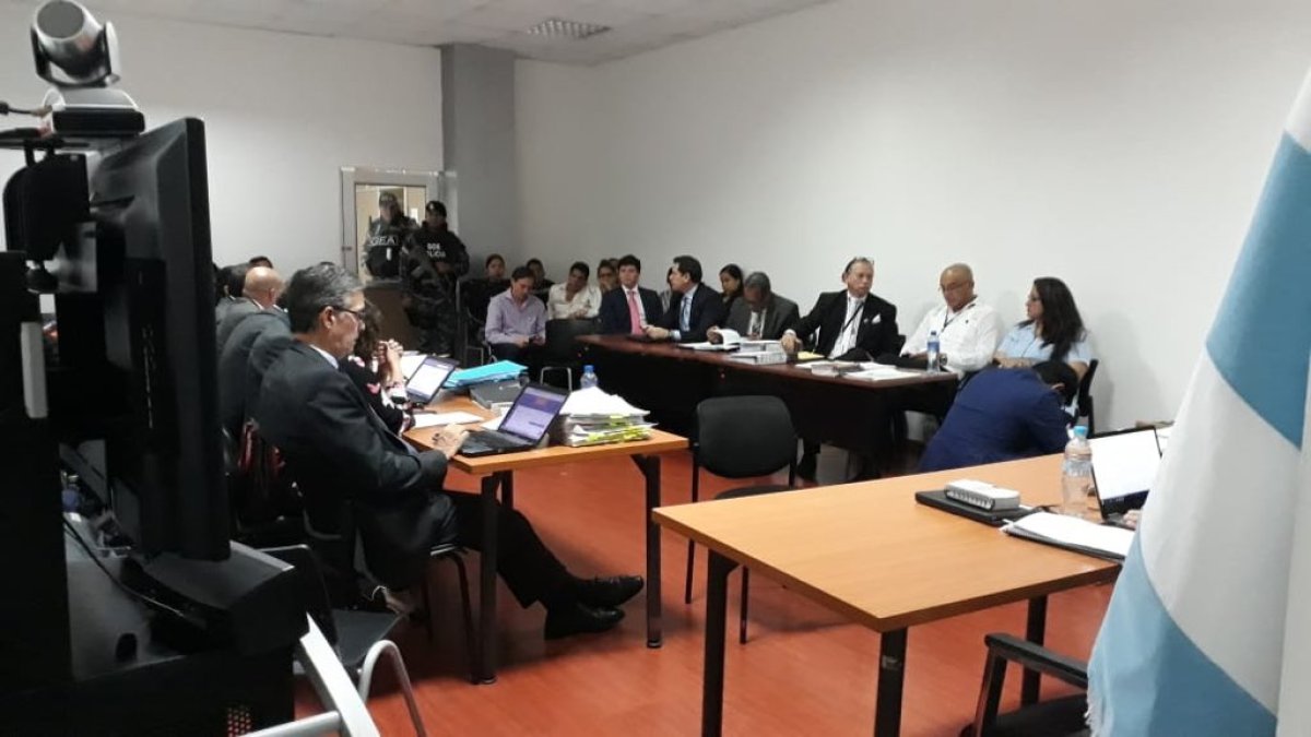 Audiencia de juzgamiento en la Unidad Judicial Albán Borja.