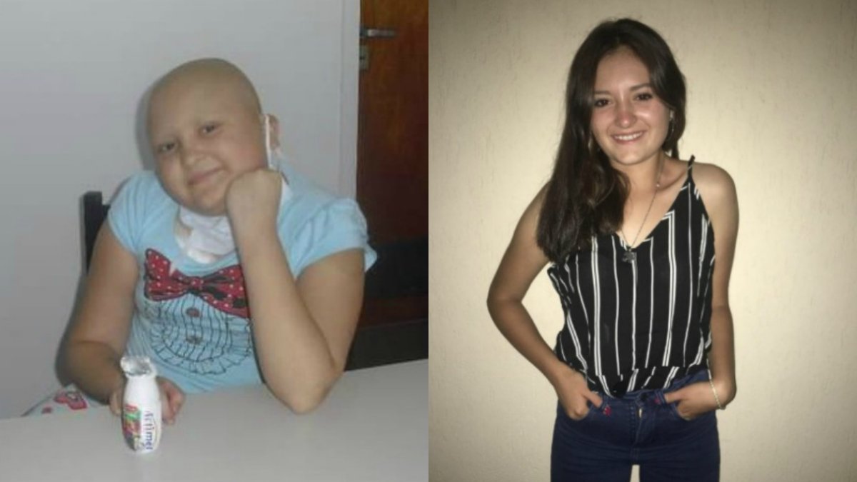 Imágenes de la argentina, de 18 años, con su antes y después de que venciera la enfermedad.