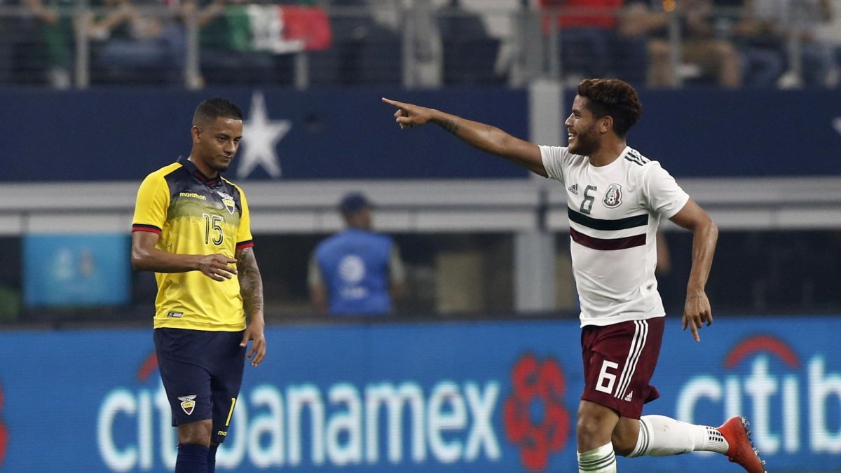 Encuentro amistoso entre México y Ecuador.
