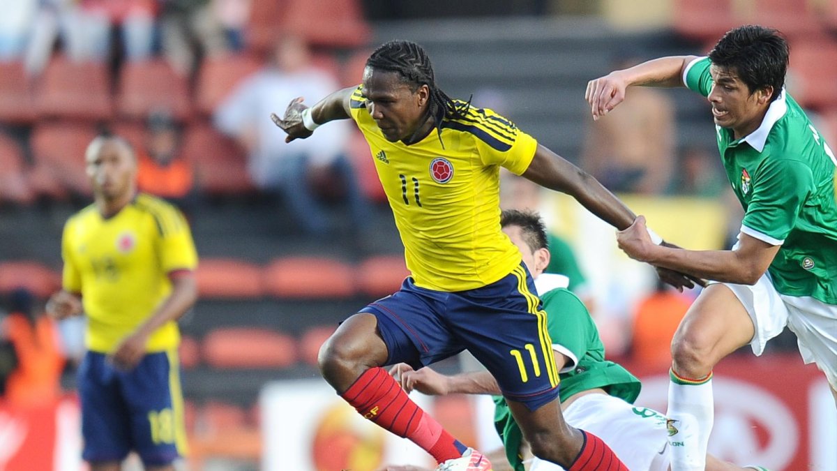 Hugo Rodallega, en un partido de la Copa América de 2011.
